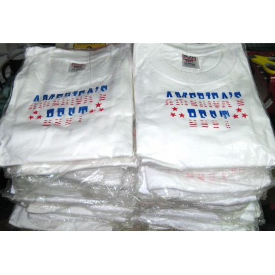 Camiseta blanca UNISEX de algodón AMERICAS BEST, sin personalizar