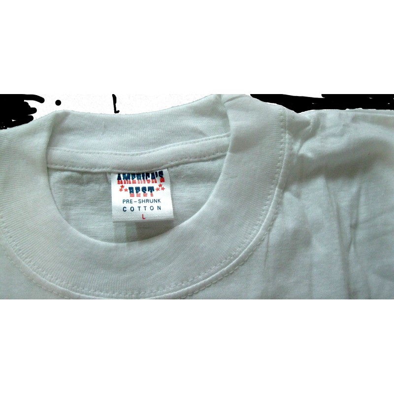 Camiseta blanca UNISEX de algodón AMERICAS BEST, sin personalizar