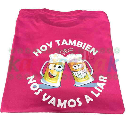 Camisetas de fiesta magenta Hoy también nos vamos a quedar Camisetas de fiesta magenta Hoy también nos vamos a quedar