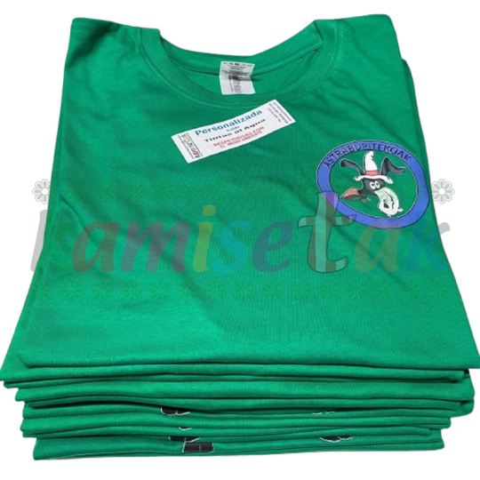 Camisetas verdes de fiestas Astrabupitekoak Camisetas verdes de fiestas Astrabupitekoak