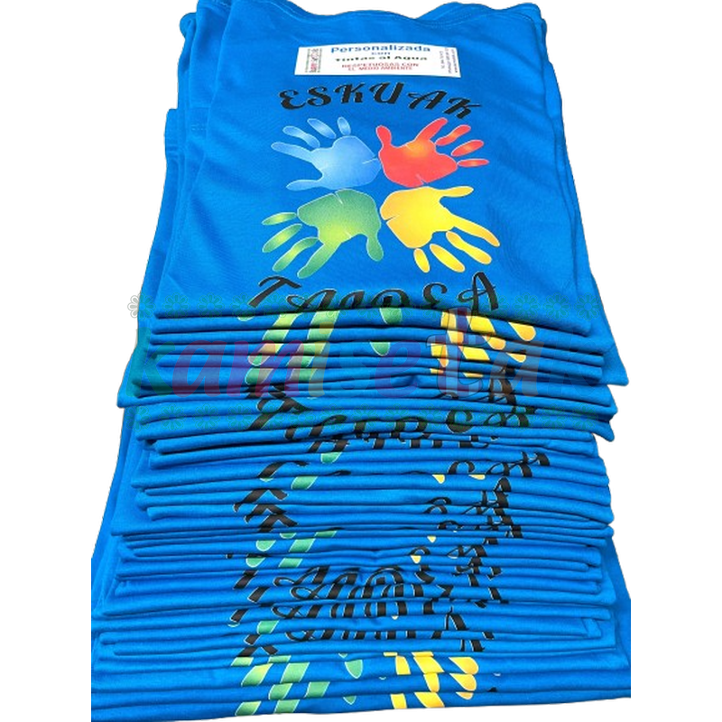 Camisetas azules de fiestas Eskuak