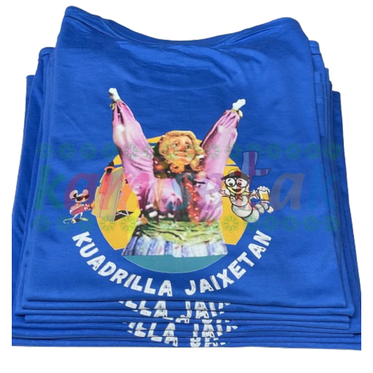 Camisetas azules de fiestas Kuadrilla Jaiexetan Camisetas azules de fiestas Kuadrilla Jaiexetan