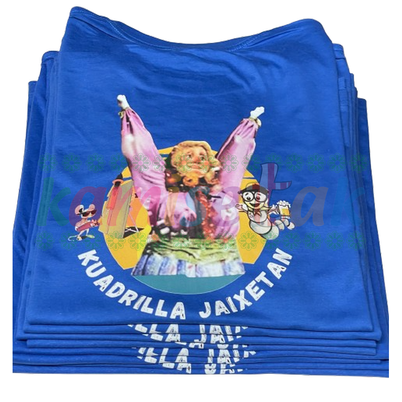 Camisetas azules de fiestas Kuadrilla Jaiexetan