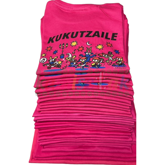 Camisetas magenta de fiestas Kukutzaile Camisetas magenta de fiestas Kukutzaile