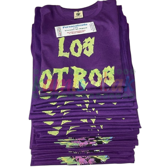 Camisetas moradas de fiestas Los Otros Camisetas moradas de fiestas Los Otros