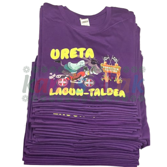 Camisetas moradas de fiestas URETA Camisetas moradas de fiestas URETA