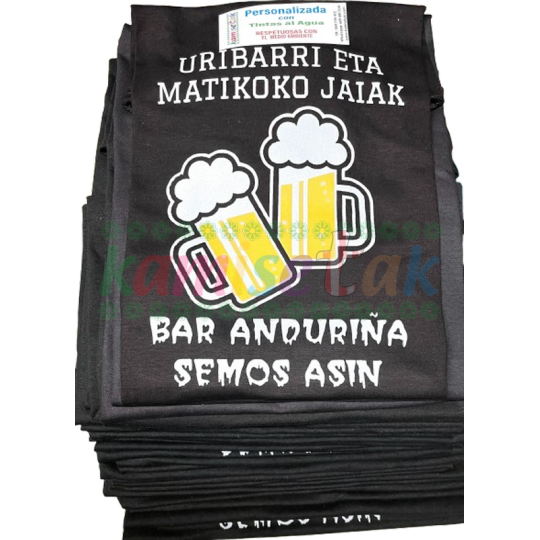 Camisetas negras de fiestas Uribarri y Matiko Camisetas negras de fiestas Uribarri y Matiko