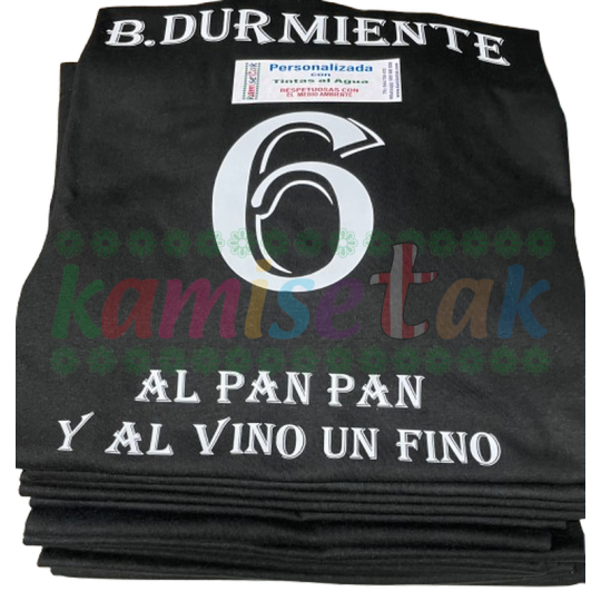 Camisetas negras de fiestas B. Durmiente Camisetas negras de fiestas B. Durmiente