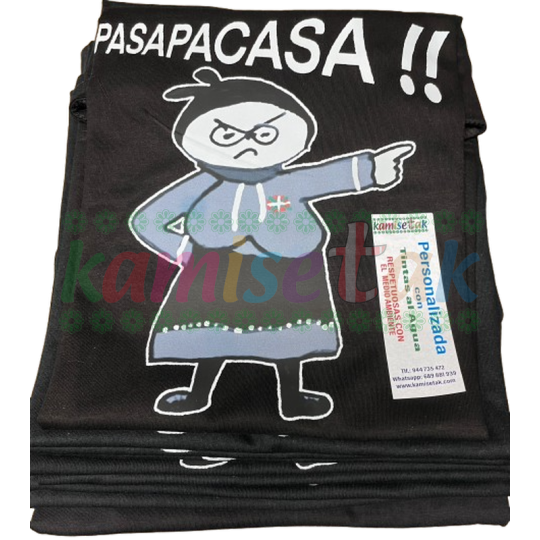 Camisetas negras de fiestas Pasa Pa Casa Camisetas negras de fiestas Pasa Pa Casa