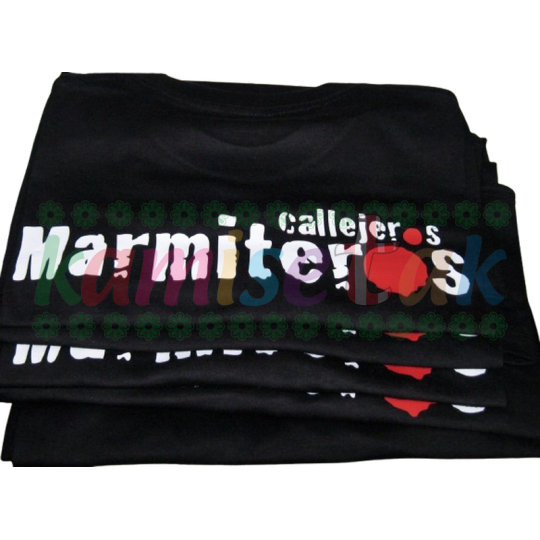 Camisetas negras de fiestas Callejeros Marmiteros Camisetas negras de fiestas Callejeros Marmiteros