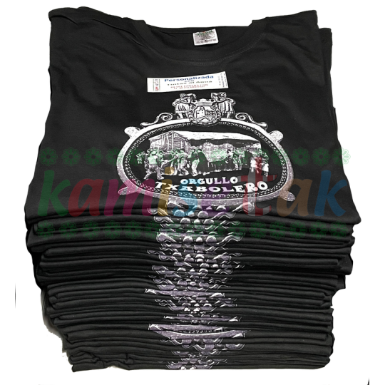 Camisetas negras de fiestas Orgullo Txabolero Camisetas negras de fiestas Orgullo Txabolero