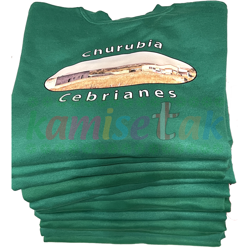 Camisetas verdes de fiestas Churrubia Cebrianes