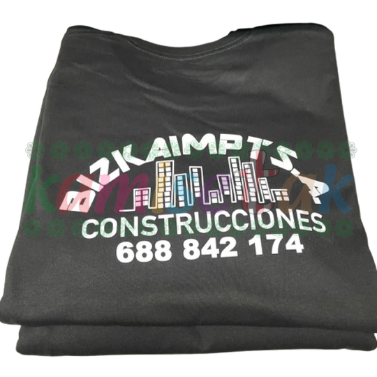 Camisetas negras Construcciones BIZKAIMPT SA Camisetas negras Construcciones BIZKAIMPT SA