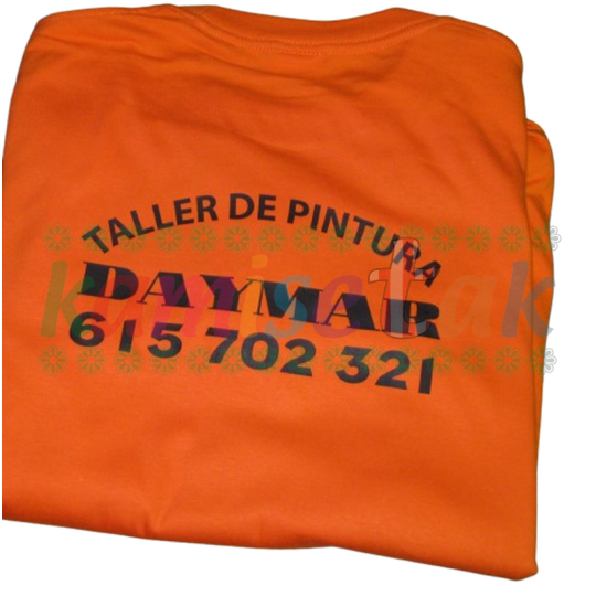 Camisetas naranja Taller de pintura DAYMAR Camisetas naranja Taller de pintura DAYMAR