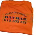 Camisetas naranja Taller de pintura DAYMAR Camisetas naranja Taller de pintura DAYMAR