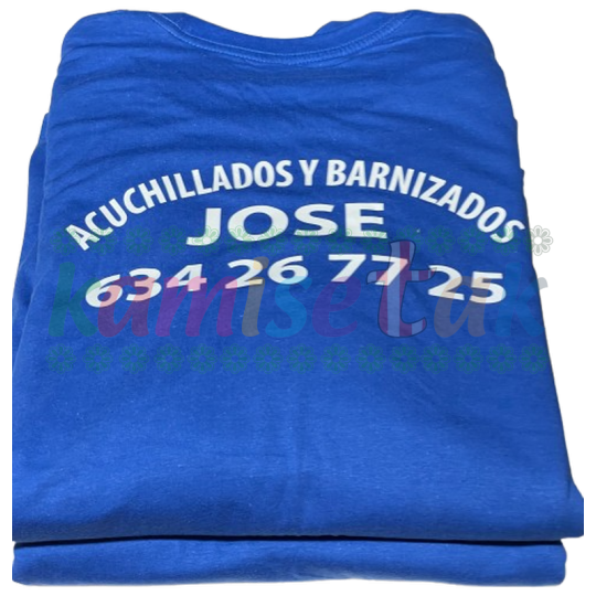 Camisetas azules Acuchidados y Barnizados JOSE Camisetas azules Acuchidados y Barnizados JOSE