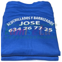Camisetas azules Acuchidados y Barnizados JOSE Camisetas azules Acuchidados y Barnizados JOSE