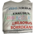 Camisetas blancas BILBOBUS BORROKAN Camisetas blancas BILBOBUS BORROKAN