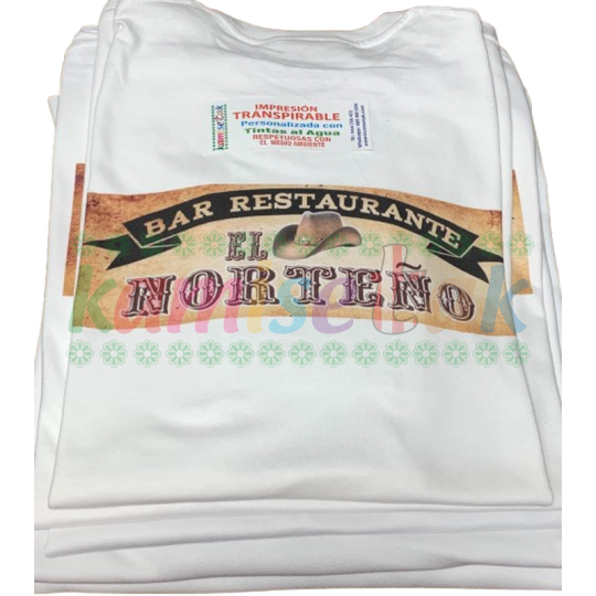 Camisetas blancas Restaurante El Norteño Camisetas blancas Restaurante El Norteño