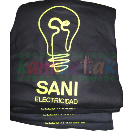 Camisetas negras Electricidad SANI Camisetas negras Electricidad SANI