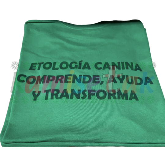 Camisetas verdes de Etología Canina Camisetas verdes de Etología Canina