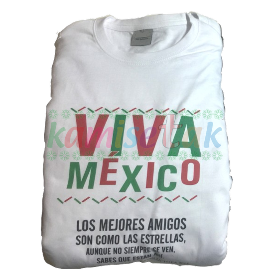Camisetas blancas de VIVA MEXICO Camisetas blancas de VIVA MEXICO