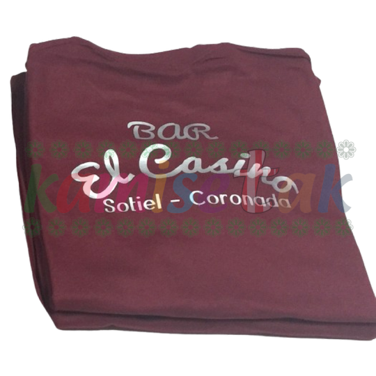 Camisetas Burdeos de BAR EL CASINO de Sotiel Camisetas Burdeos de BAR EL CASINO de Sotiel