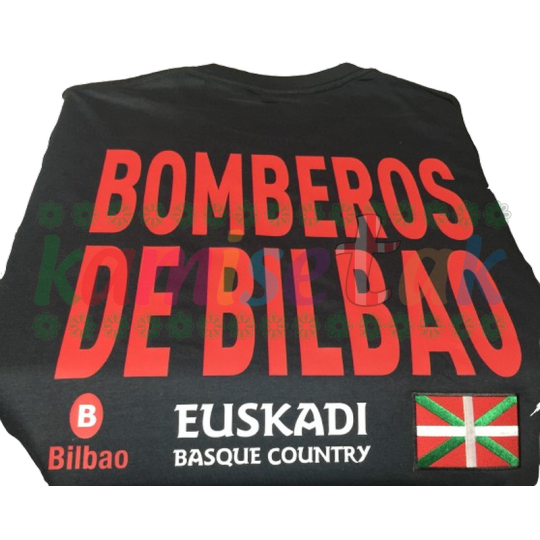 Camisetas negras para Bomberos de Bilbao Camisetas negras para Bomberos de Bilbao