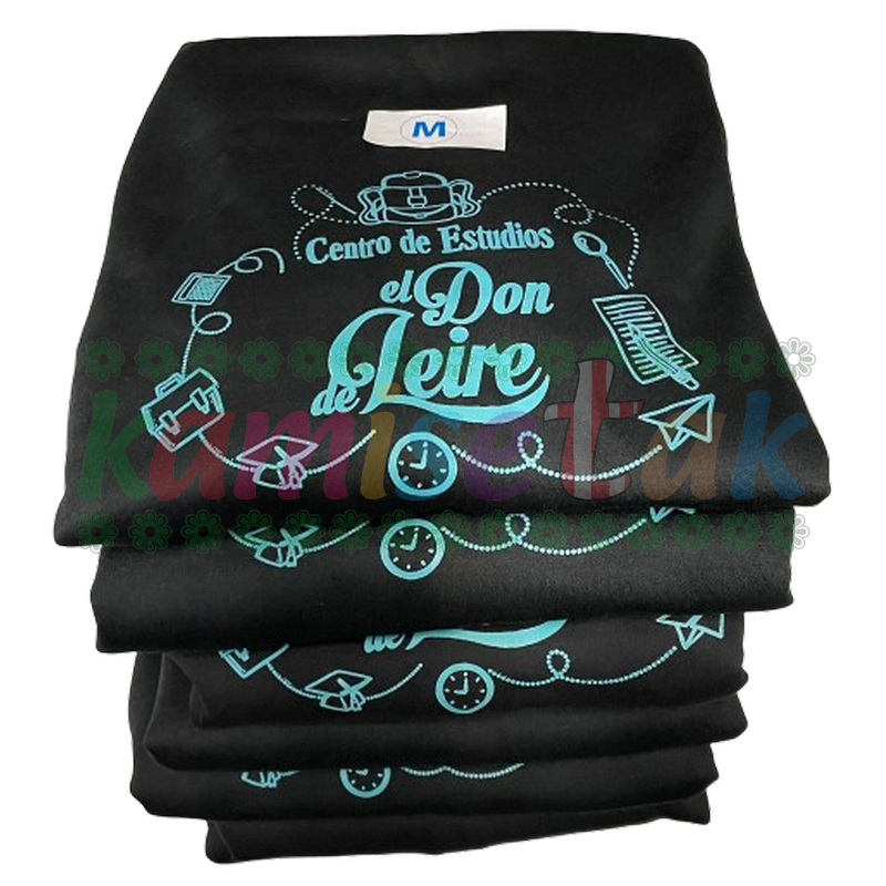 Camisetas negras de la ACADEMIA el DON de LEIRE