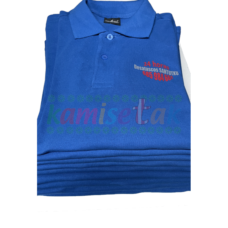 Polos azules de DESATASCOS SANTUTXU